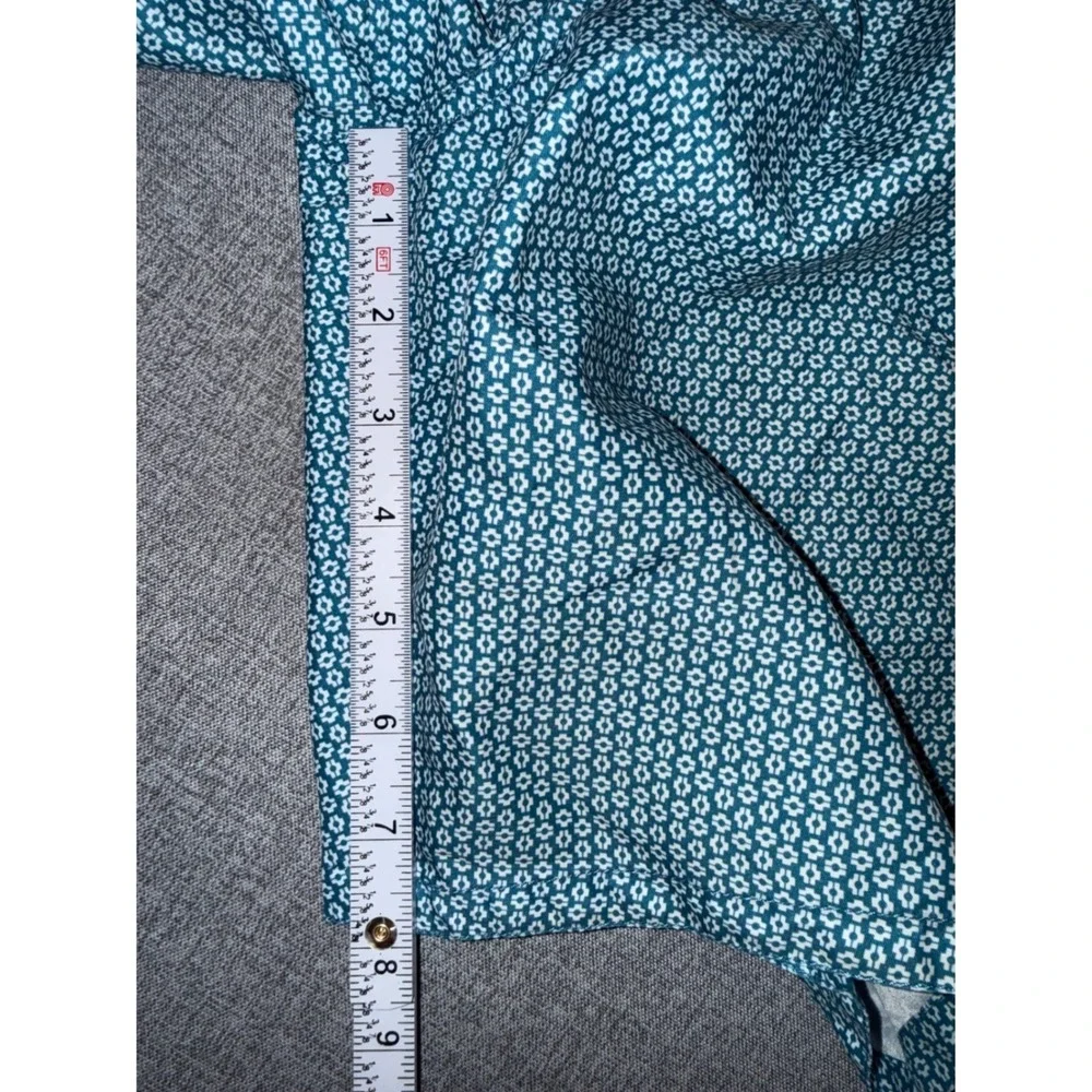 Ted Baker Mens Teal Blue Geometric Lobster Print Swim Trunks Board Shorts Size 5